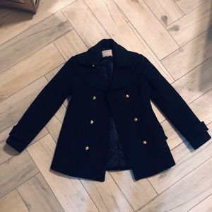 Banana Republic navy blue wool peacoat
